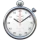 Classic stopwatch showing 14.3 seconds with the second hand near 0 and the minute hand on 14 seconds.
