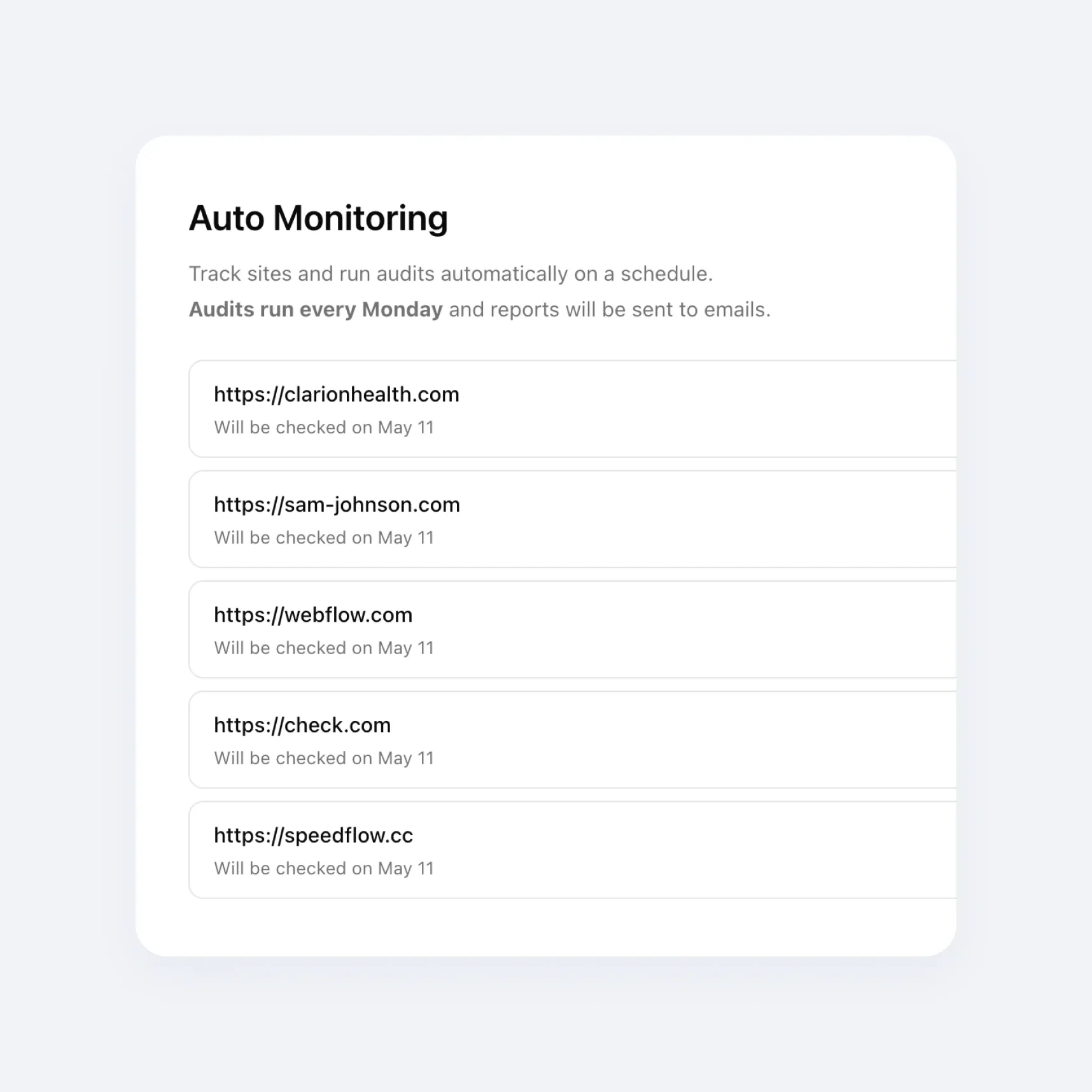 Speedflow auto-monitoring
